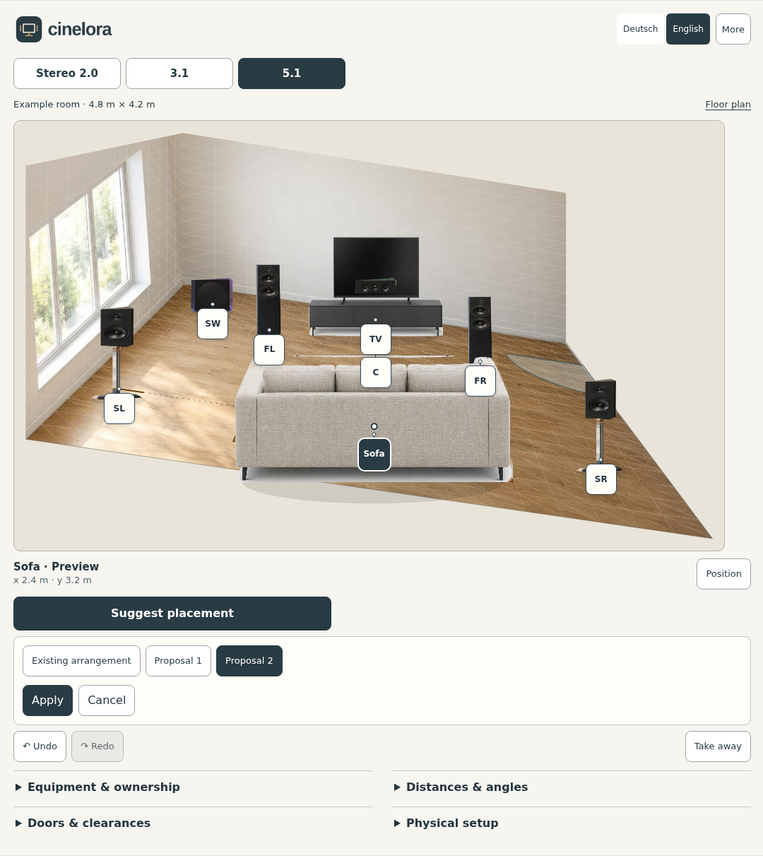 Compare layouts