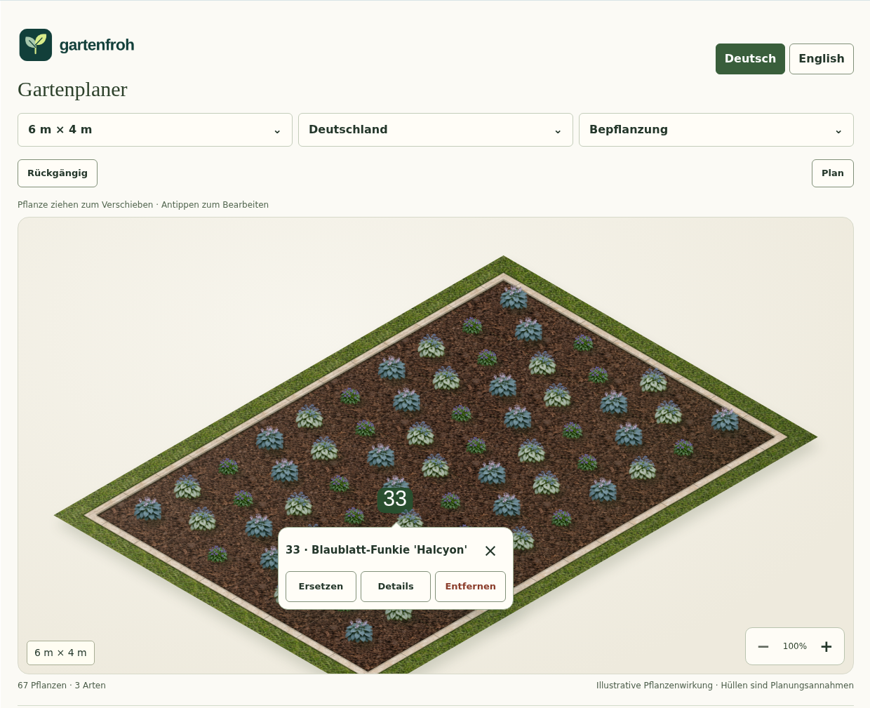 Pflanzen wechseln · Gartenfroh