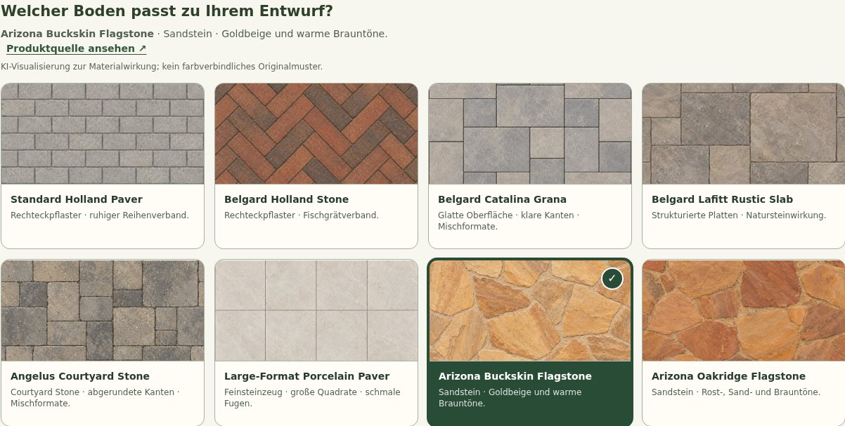 Materialwahl · Gartenfroh