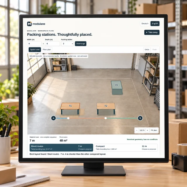 Modulane · Plan your packing workspace